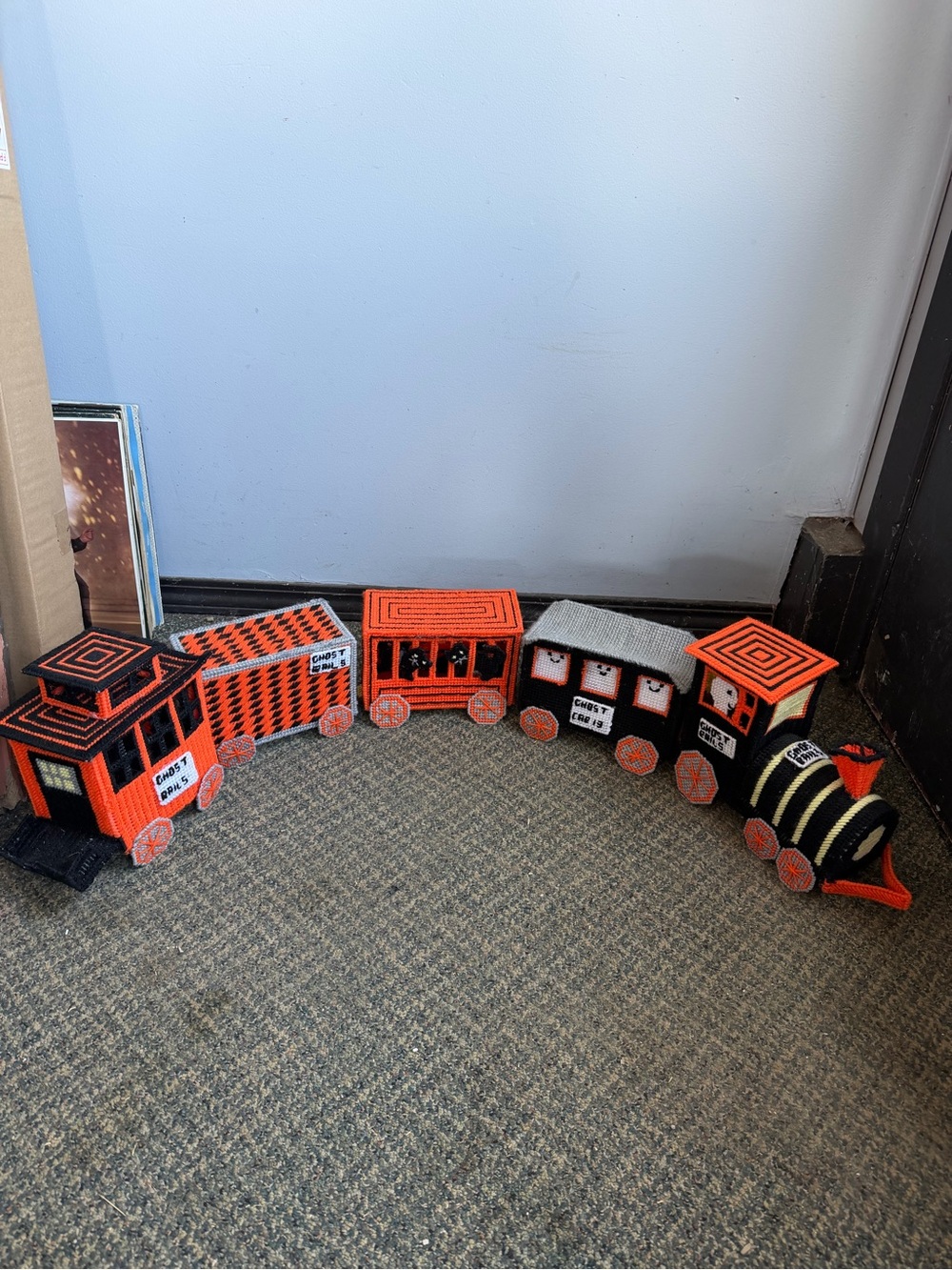 Handmade Spooky Halloween Train Decor